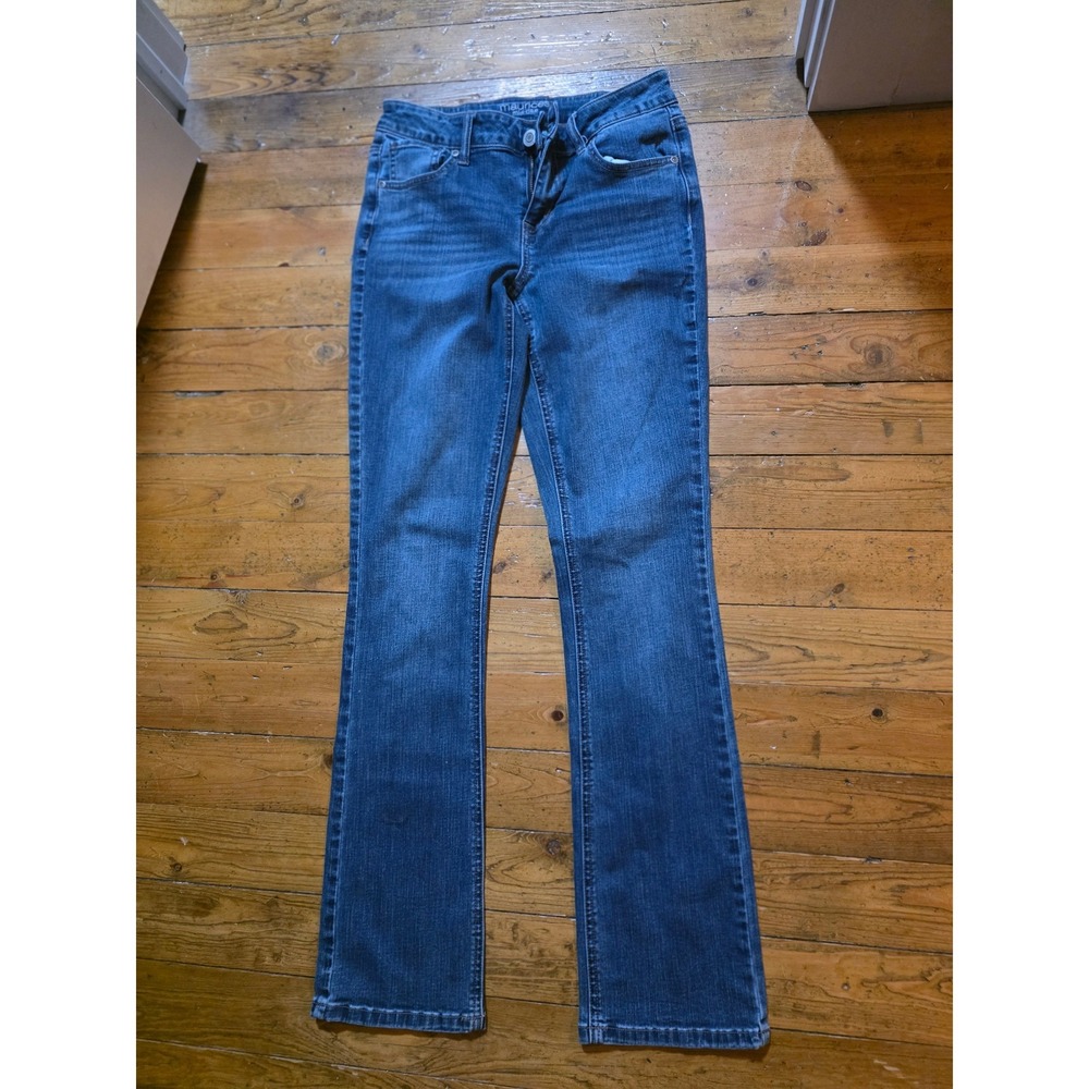 Maurices Mid Rise Bootcut Jeans Womens 2 Regular Blue Medium Wash Stretch Denim